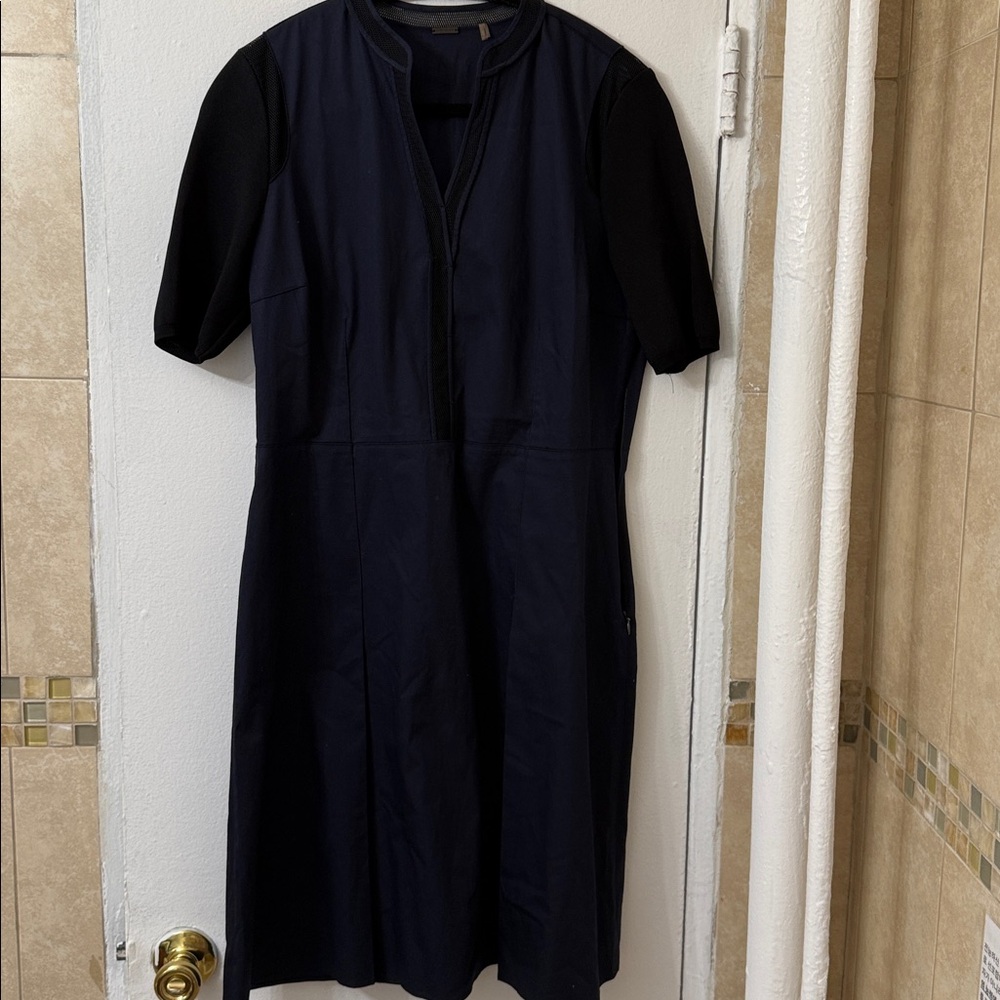 Elie Tahari Black Midi Dress